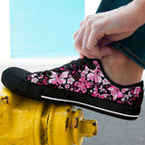 Chaussures basses à motif papillons pour la sensibilisation au cancer du sein 0622