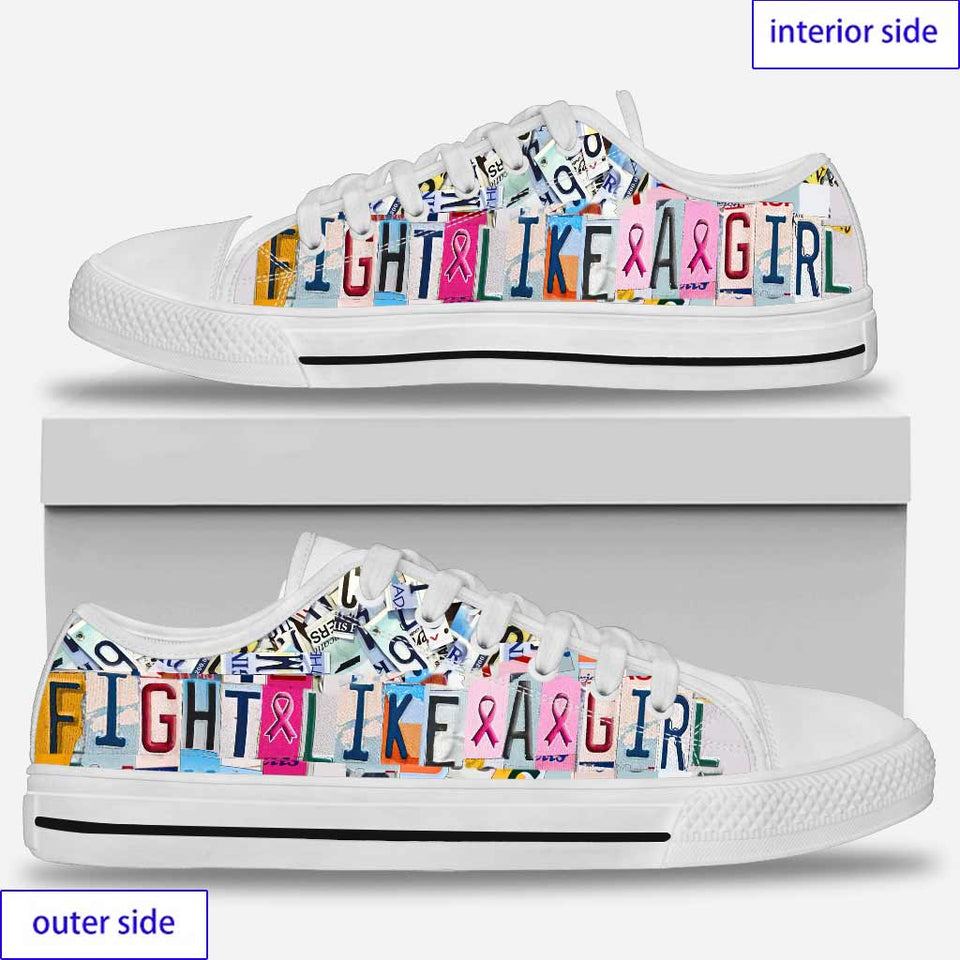 Chaussures basses Fight Like A Girl pour la sensibilisation au cancer du sein 0622