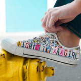 Chaussures basses Fight Like A Girl pour la sensibilisation au cancer du sein 0622
