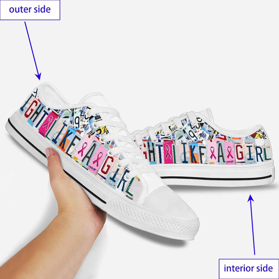 Chaussures basses Fight Like A Girl pour la sensibilisation au cancer du sein 0622