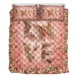 Ensemble de courtepointe « Amour floral et papillon » pour la sensibilisation au cancer du sein 0622