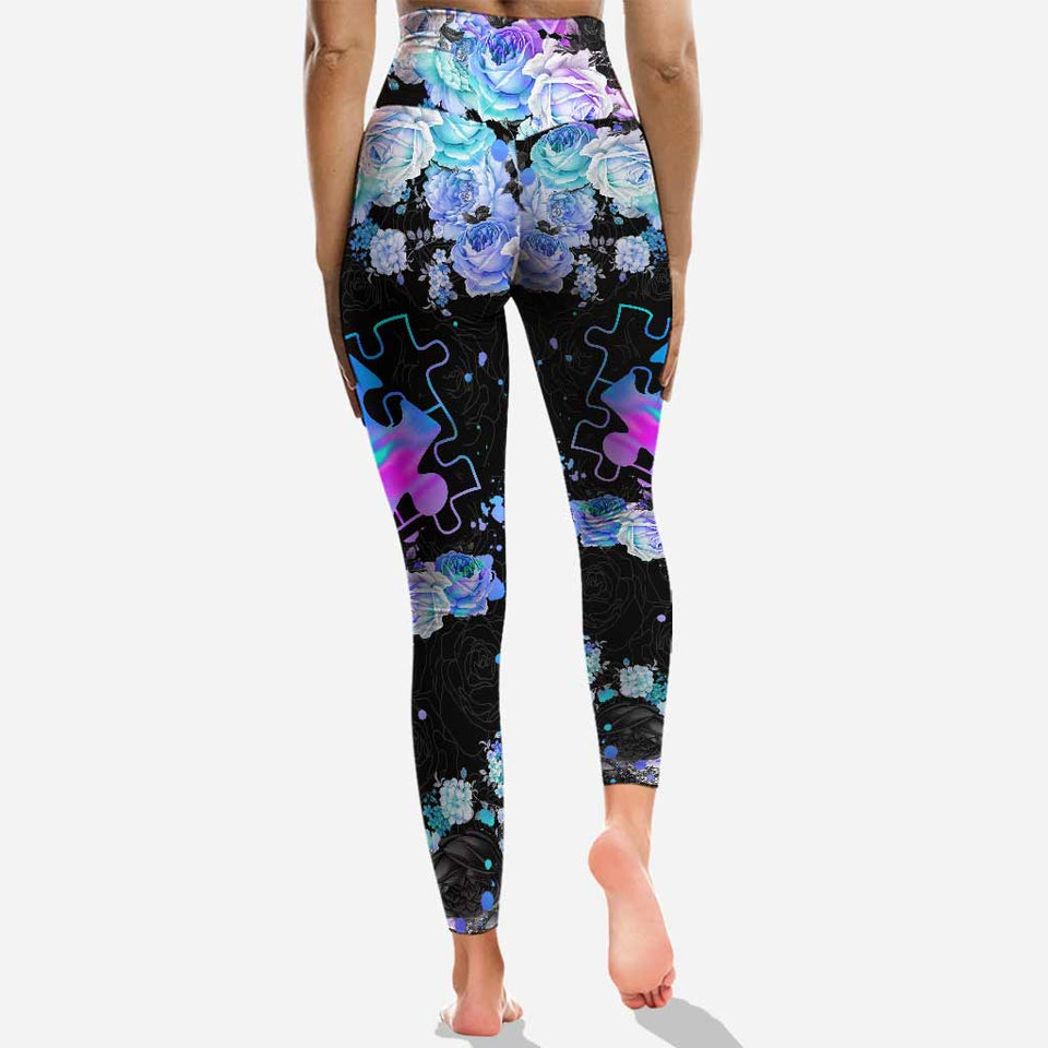 J'aime l'autisme - Sweat à capuche et legging personnalisés pour sensibiliser le public