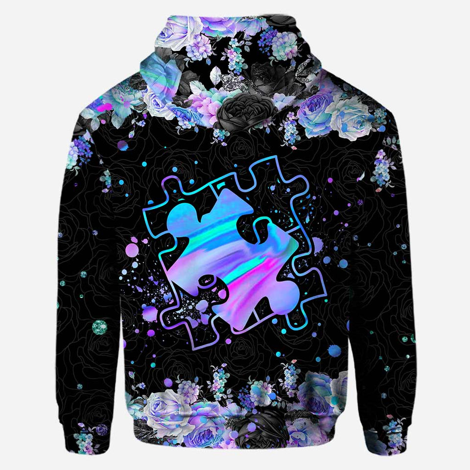 J'aime l'autisme - Sweat à capuche et legging personnalisés pour sensibiliser le public