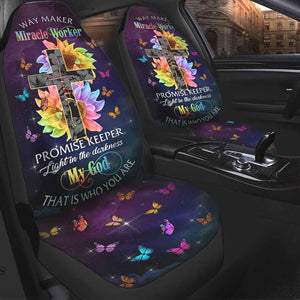 Way Maker Miracle Worker Promise Keeper - Christian Seat Covers