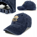 Je ne marche jamais seul - Casquette en denim délavé personnalisée en hommage