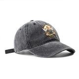 Je ne marche jamais seul - Casquette en denim délavé personnalisée en hommage