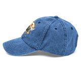 Je ne marche jamais seul - Casquette en denim délavé personnalisée en hommage