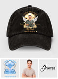 Je ne marche jamais seul - Casquette en denim délavé personnalisée en hommage