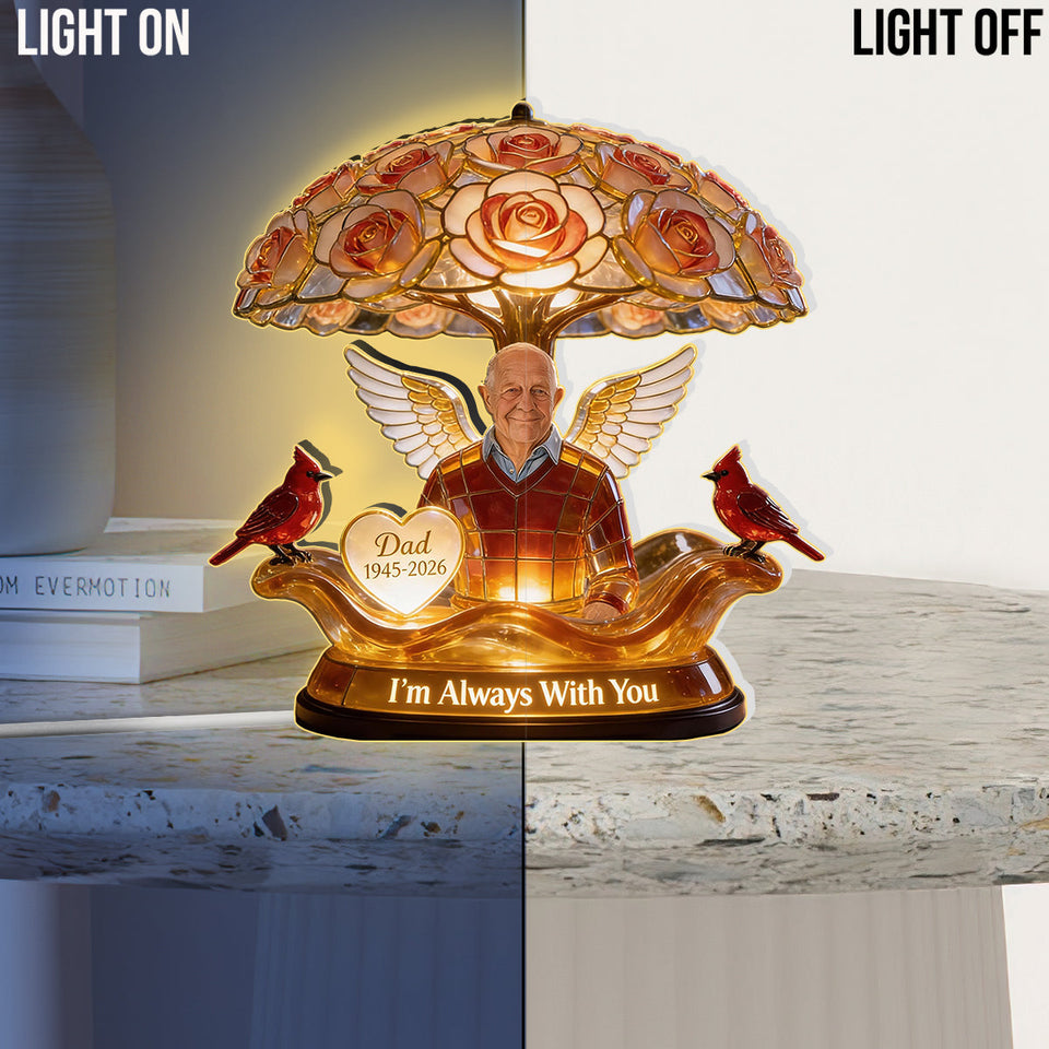 Veilleuse LED personnalisée en acrylique, illuminez-moi quand vous me manquerez !