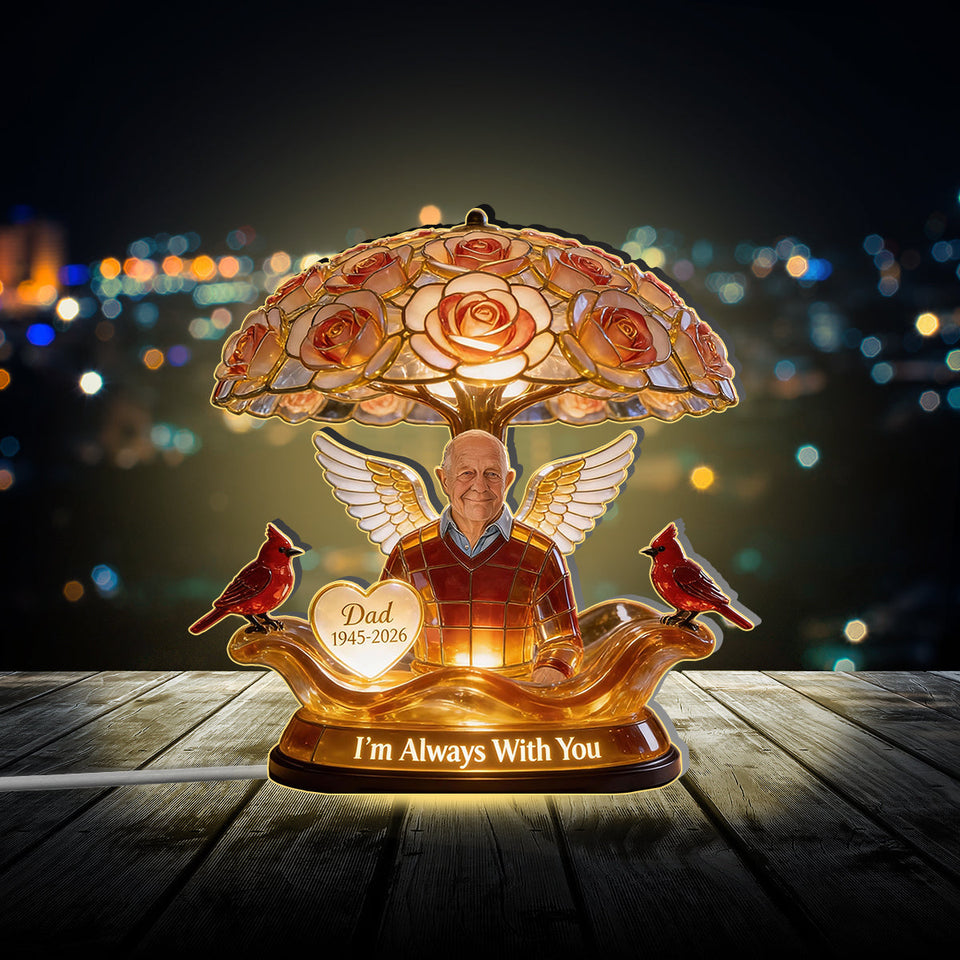 Veilleuse LED personnalisée en acrylique, illuminez-moi quand vous me manquerez !