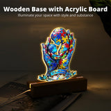 Mom And Kid - Personalized Autism Awareness Shaped Plaque Light Base