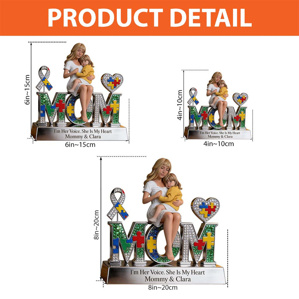 Autism Mom - Personalized Autism Awareness Custom Shaped Acrylic Plaque