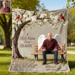 A Hug From Heaven - Personalized Memorial Blanket