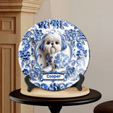 Cute Dog - Personalized Dog Ceramic Round Plate