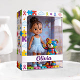 Autism Awareness Doll Toy Box - Personalized Autism Awareness Custom Shaped Acrylic Plaque