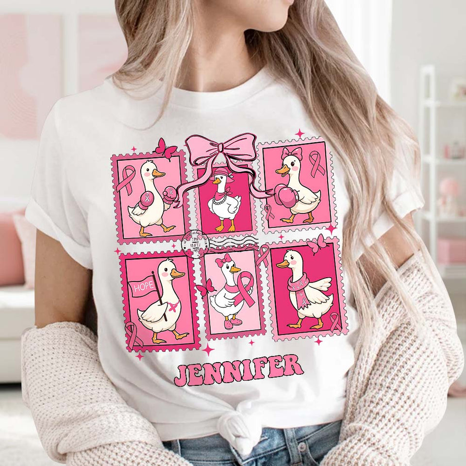 En octobre, on porte du rose - T-shirt et sweat à capuche personnalisés pour la sensibilisation au cancer du sein