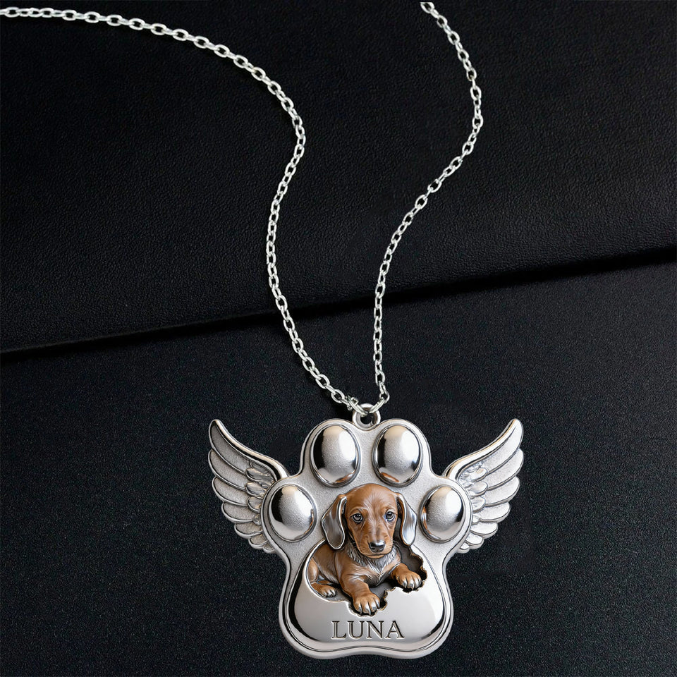 In Loving Memory - Personalized Memorial Custom Shaped Pendant Necklace