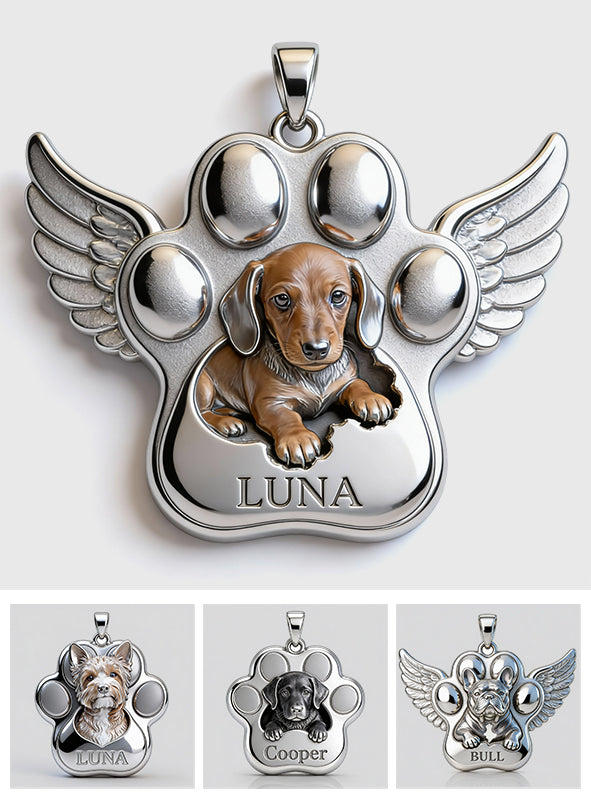 In Loving Memory - Personalized Memorial Custom Shaped Pendant Necklace