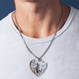 I’ll Hold You In My Heart - Personalized Memorial Shaped Metal Pendant Necklace
