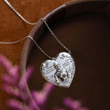 I’ll Hold You In My Heart - Personalized Memorial Shaped Metal Pendant Necklace