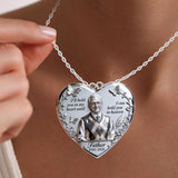 I’ll Hold You In My Heart - Personalized Memorial Shaped Metal Pendant Necklace