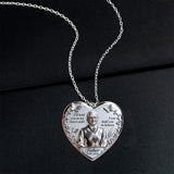 I’ll Hold You In My Heart - Personalized Memorial Shaped Metal Pendant Necklace