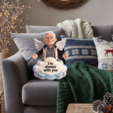 I'm always with you - Personalized Memorial Faux Fur Shaped Pillow