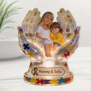 Autism Mom - Personalized Autism Awareness Acrylic LED Night Light