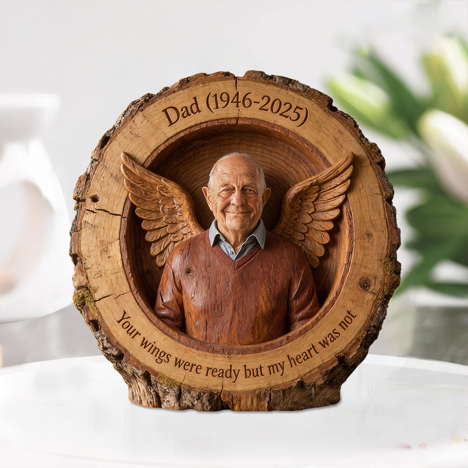 Your Wings Were Ready - Personalized Memorial Custom Shaped Acrylic Plaque