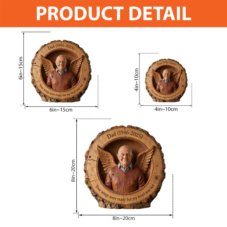 Your Wings Were Ready - Personalized Memorial Custom Shaped Acrylic Plaque