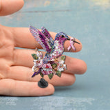 Breast Cancer Awareness Hummingbird - Personalized Breast Cancer Awareness Pin