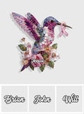 Breast Cancer Awareness Hummingbird - Personalized Breast Cancer Awareness Pin