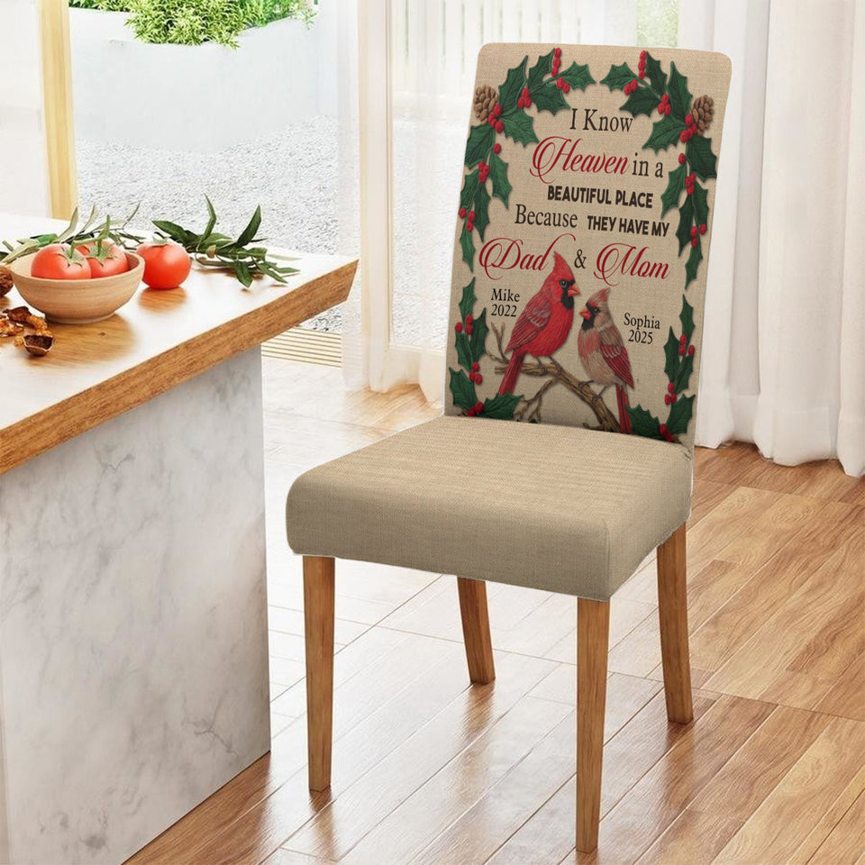 Le paradis est un endroit magnifique - Ensemble de housses de chaise commémoratives personnalisées