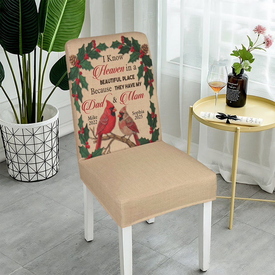 Le paradis est un endroit magnifique - Ensemble de housses de chaise commémoratives personnalisées