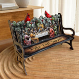 La Cène - Banc en bois chrétien personnalisé