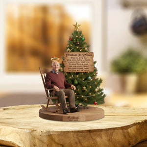 Christmas In Heaven - Personalized Memorial Custom Shaped Acrylic Plaque