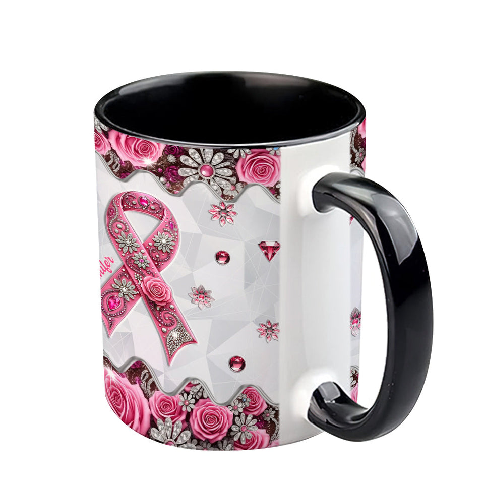 Breast Cancer Awareness - Personalized Breast Cancer Awareness Accent Mug