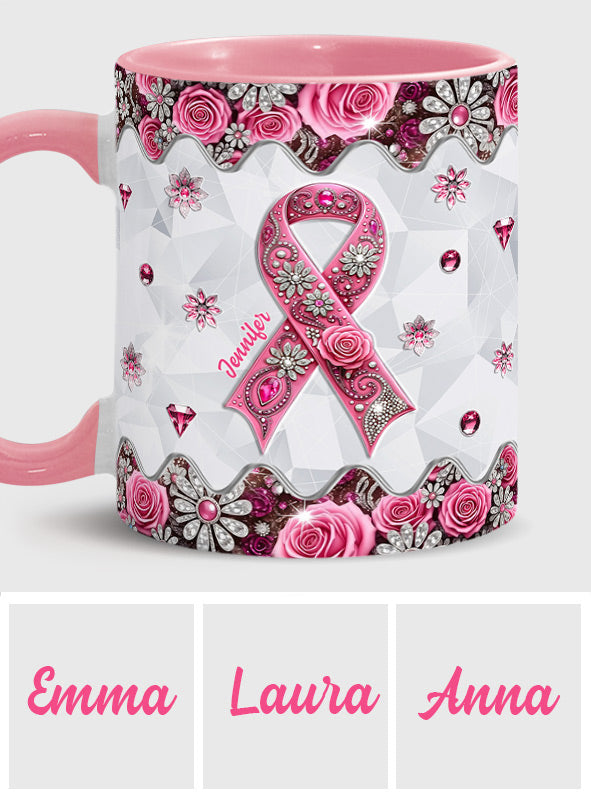 Breast Cancer Awareness - Personalized Breast Cancer Awareness Accent Mug