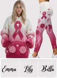 We Wear Pink - Personalized Breast Cancer Awareness Hoodie and Leggings