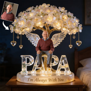 Custom Any Photo Forever Missed - Personalized Memorial Acrylic LED Night Light