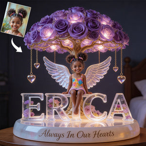 Custom Any Photo Forever Missed - Personalized Memorial Acrylic LED Night Light