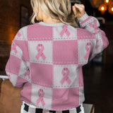 Ruban rose de sensibilisation au cancer du sein - Pull moche personnalisé pour la sensibilisation au cancer du sein