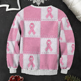 Ruban rose de sensibilisation au cancer du sein - Pull moche personnalisé pour la sensibilisation au cancer du sein