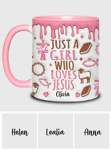Just A Girl Who Loves Jesus - Personalized Christian Accent Mug