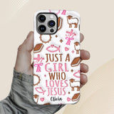 Just A Girl Who Loves Jesus - Personalized Christian Full Print Phone Case