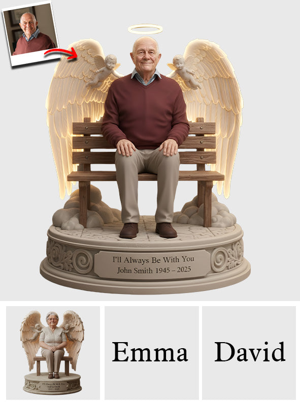 I'll Always Be With You - Personalized Memorial Custom Shaped Acrylic Plaque