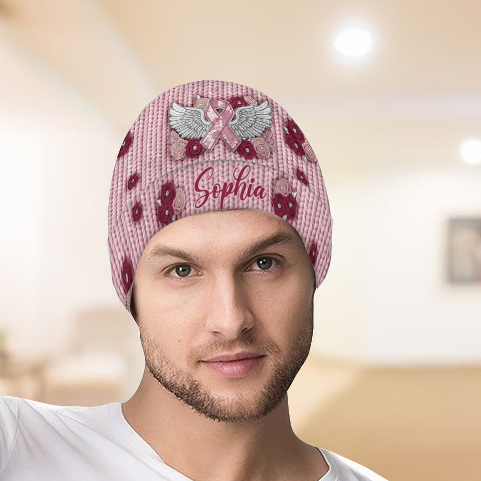Nous portons du rose - Bonnet personnalisé pour la sensibilisation au cancer du sein