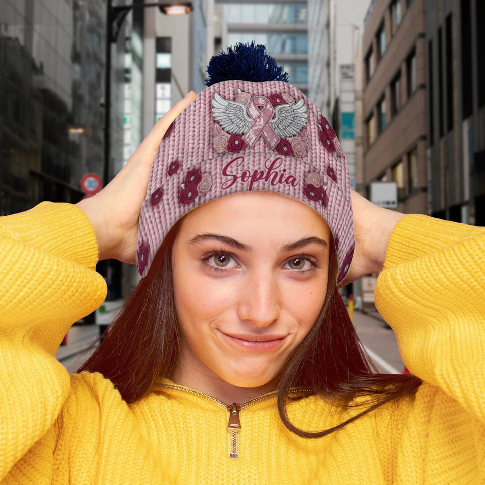 Nous portons du rose - Bonnet personnalisé pour la sensibilisation au cancer du sein