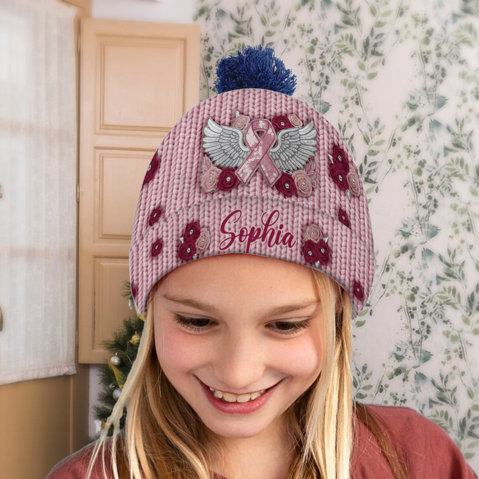 Nous portons du rose - Bonnet personnalisé pour la sensibilisation au cancer du sein