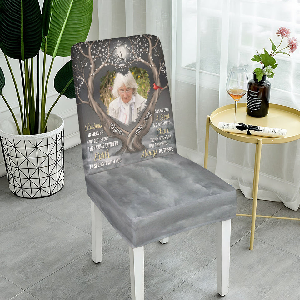 Ceux que nous aimons ne nous quittent jamais - Ensemble de housses de chaise commémoratives personnalisées